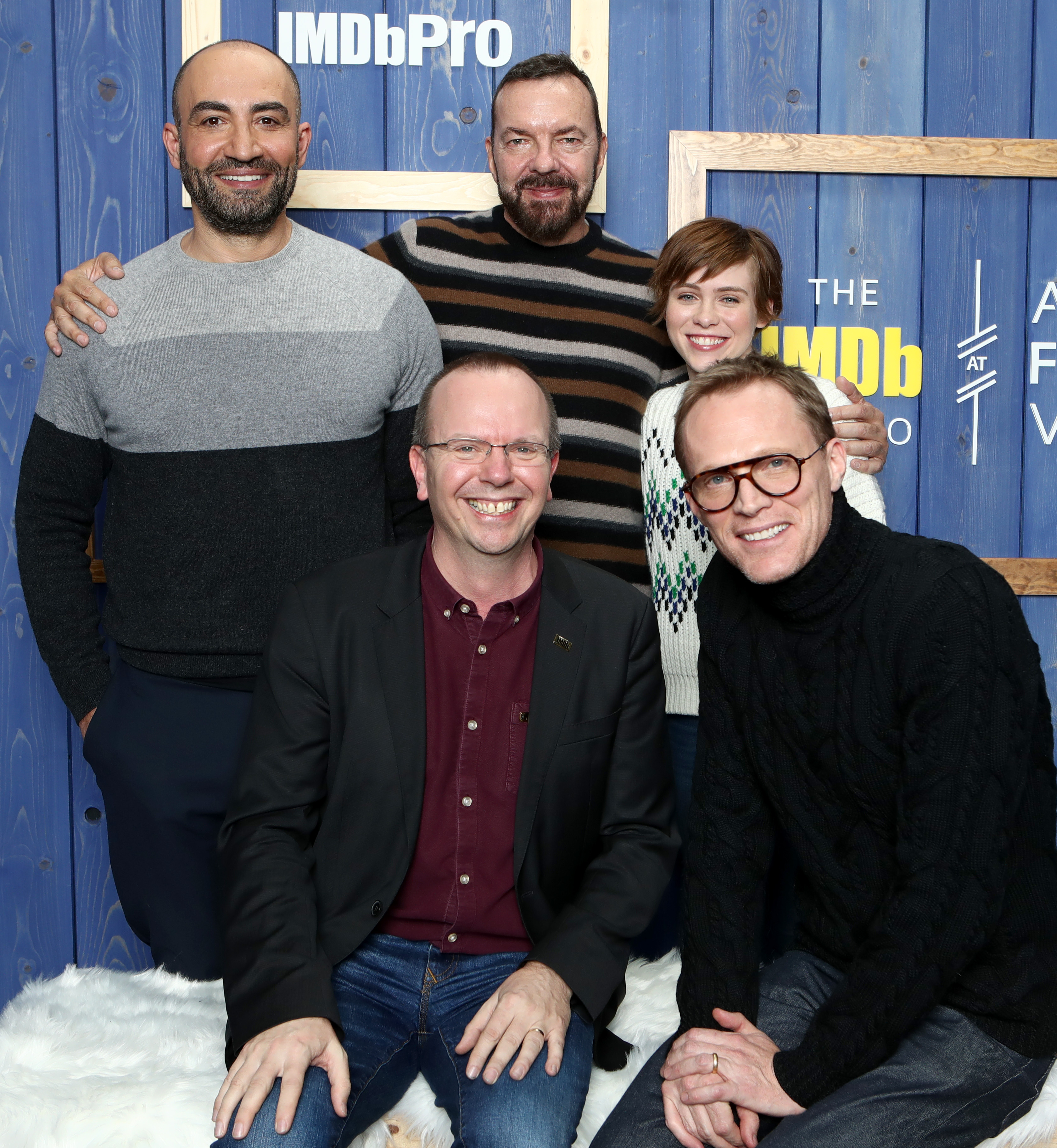 Alan Ball, Paul Bettany, Peter Macdissi, Col Needham, and Sophia Lillis at an event for Uncle Frank (2020)