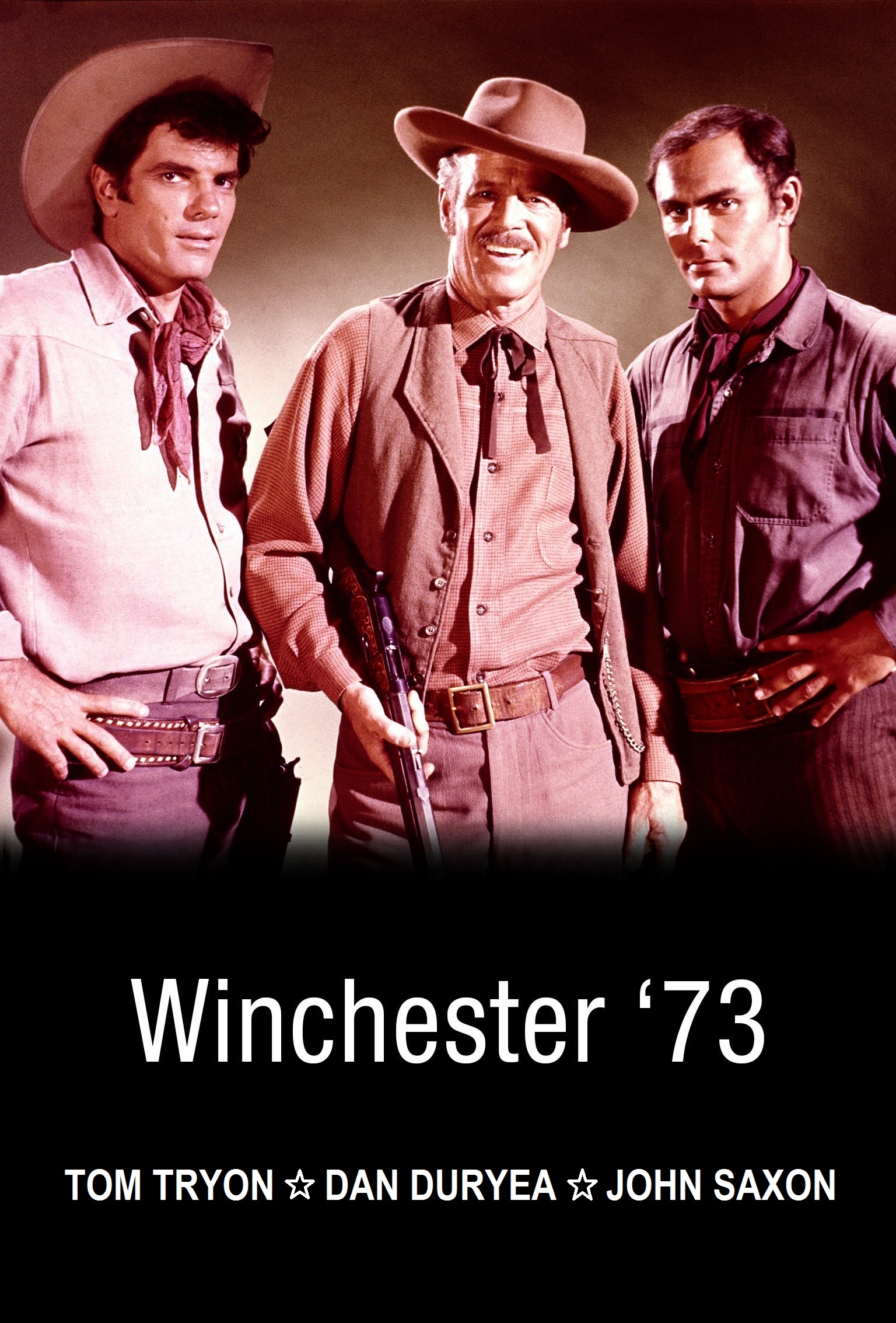 Dan Duryea, John Saxon, and Tom Tryon in Winchester '73 (1967)