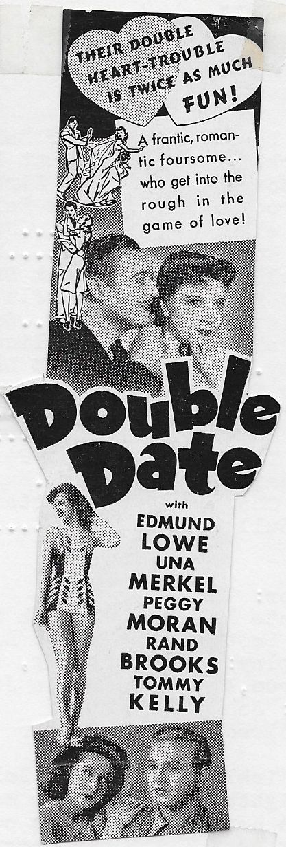 Rand Brooks, Edmund Lowe, Una Merkel, and Peggy Moran in Double Date (1941)