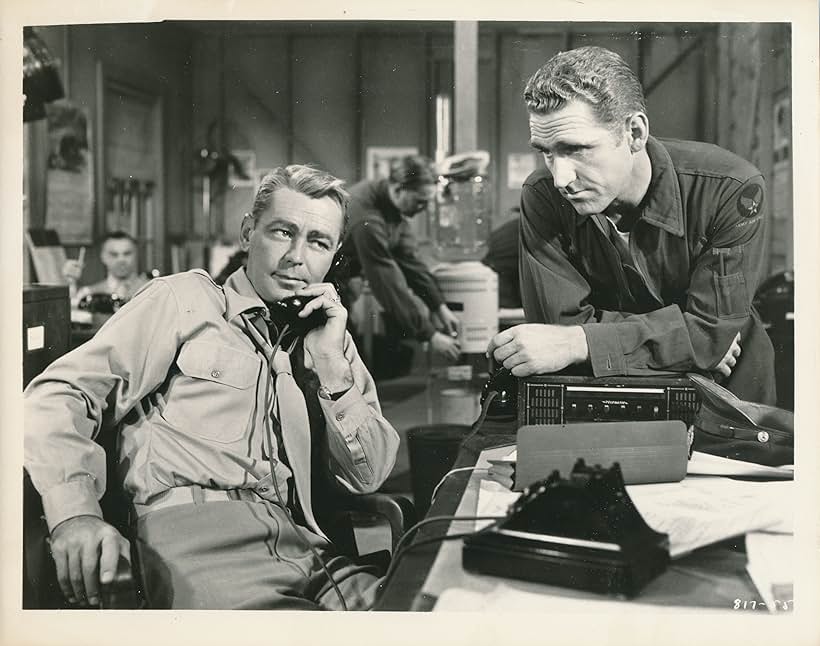 Alan Ladd and James Whitmore in The McConnell Story (1955)