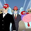 Stephen Colbert, Gary Cole, and Chris Edgerly in Harvey Birdman: Attorney General (2018)