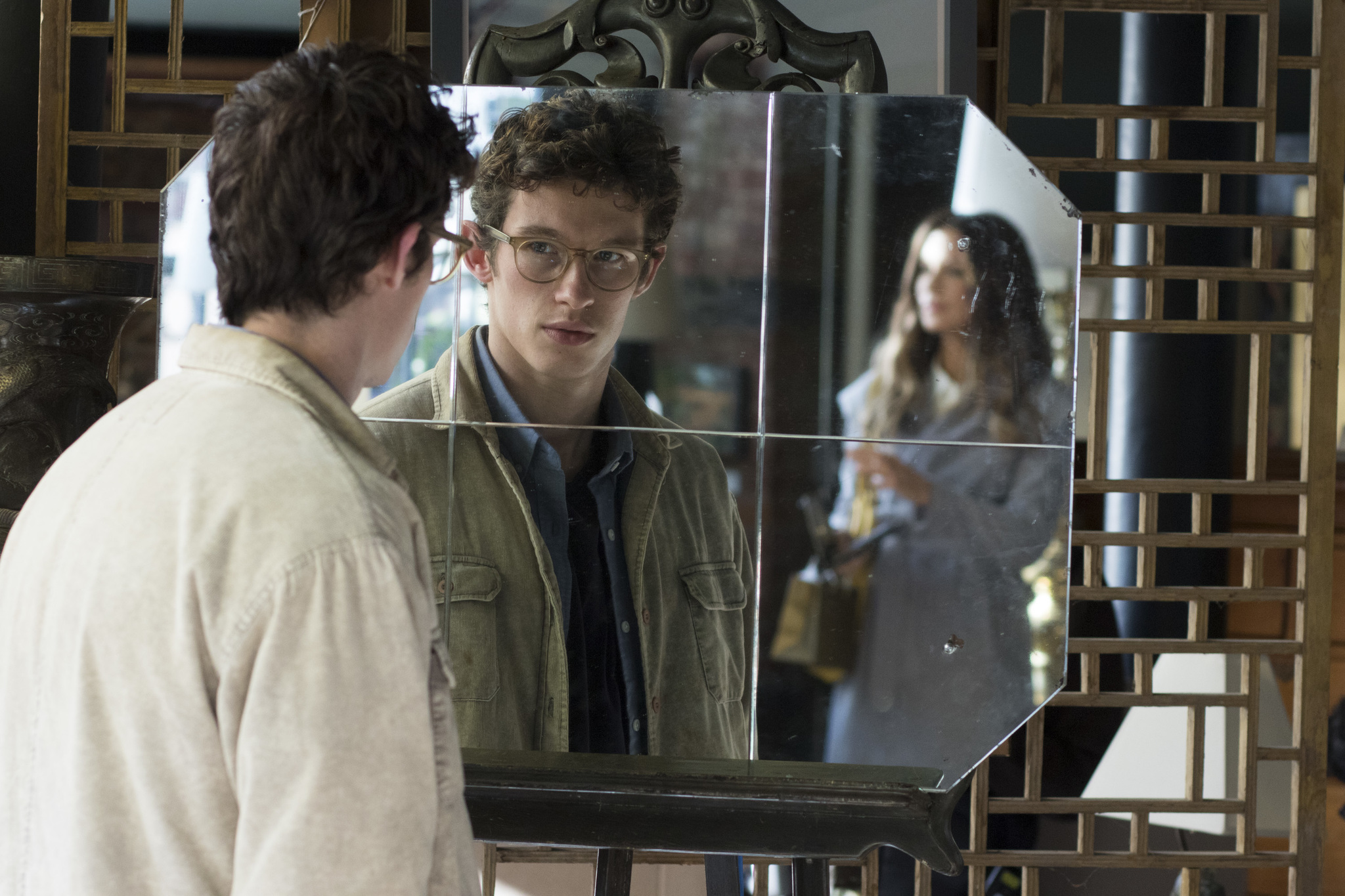 Kate Beckinsale and Callum Turner in The Only Living Boy in New York (2017)