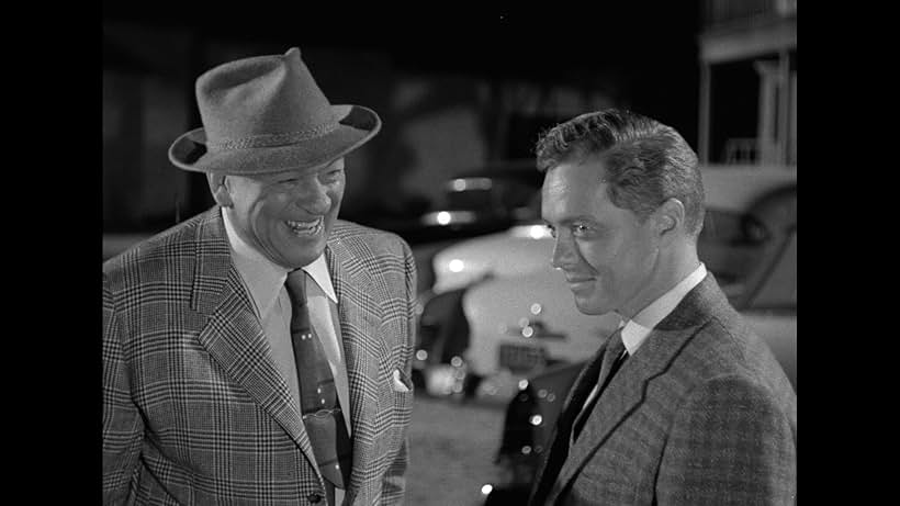 John Baer and Victor McLaglen in City of Shadows (1955)