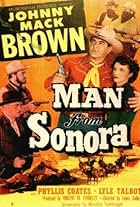 Johnny Mack Brown, Phyllis Coates, John Merton, and Lyle Talbot in Man from Sonora (1951)