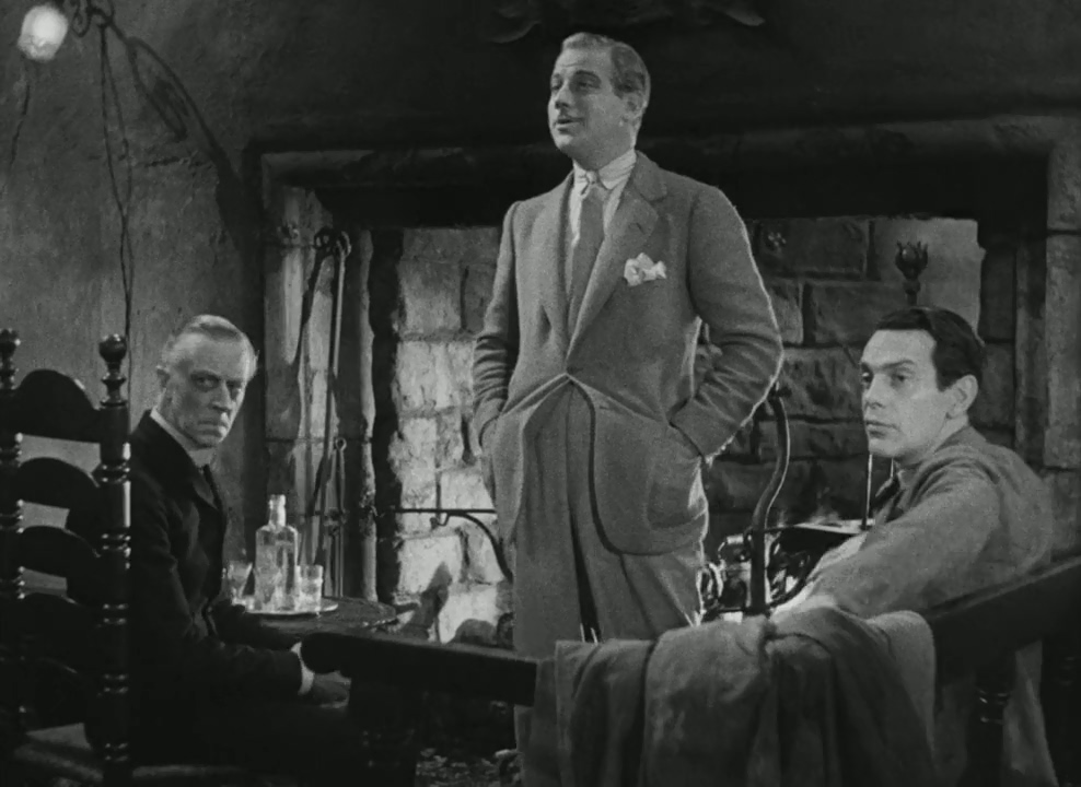 Melvyn Douglas, Raymond Massey, and Ernest Thesiger in The Old Dark House (1932)