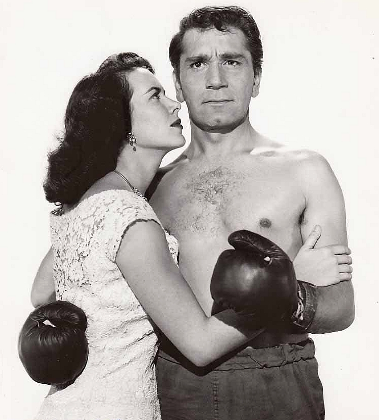 Richard Conte and Vanessa Brown in The Fighter (1952)