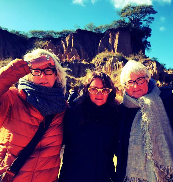 Joslyn Barnes, Lucrecia Martel and Marie-Pierre Macia on location for Zama (2017)