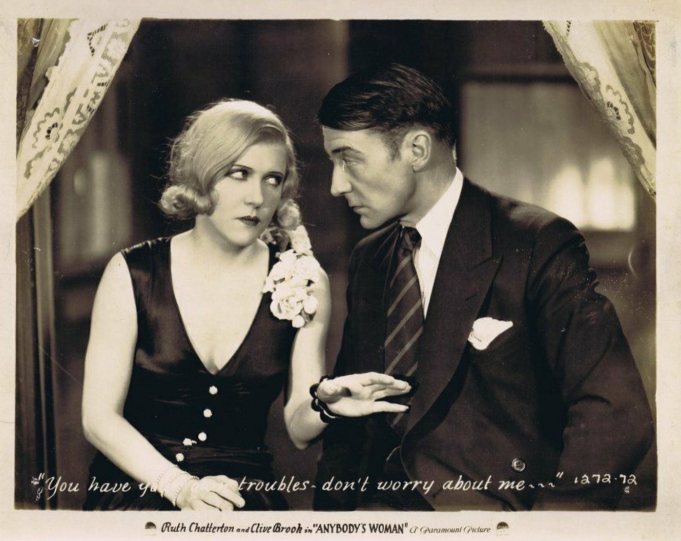 Clive Brook and Ruth Chatterton in Anybody's Woman (1930)