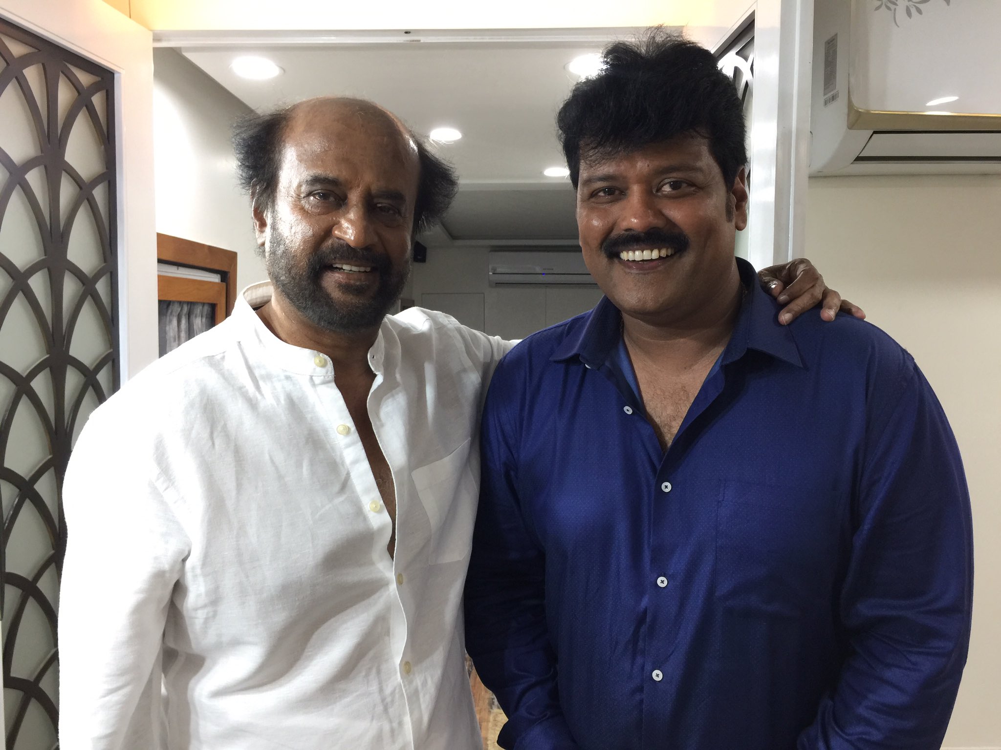 Rajinikanth and Sriman in Darbar (2020)