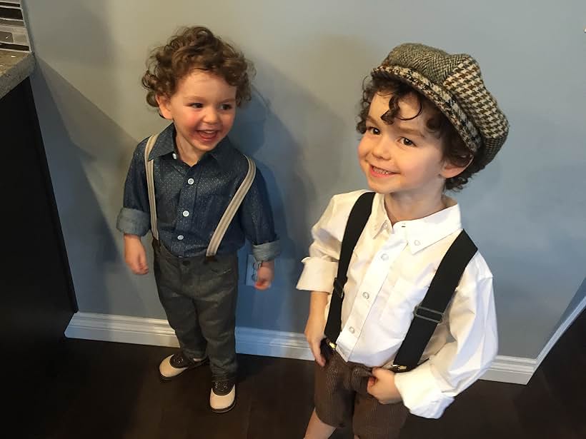 With his brother, actor Sawyer Fraser, dressed up for an audition