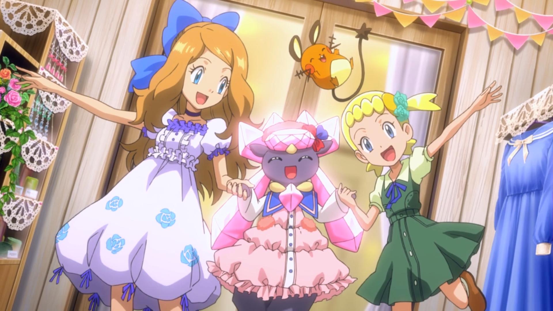 Haven Burton Paschall, Caitlin Glass, Alyson Leigh Rosenfeld, and Megumi Satô in Pokémon the Movie: Diancie and the Cocoon of Destruction (2014)