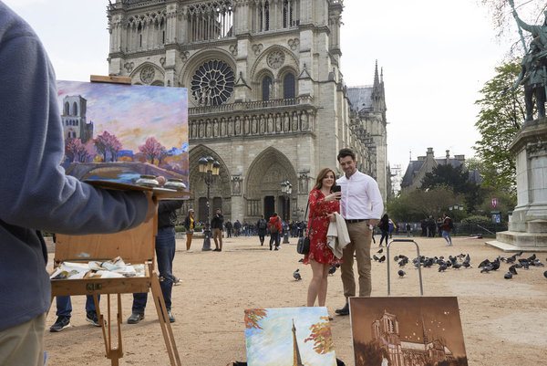 Jen Lilley and Dan Jeannotte in Paris, Wine & Romance (2019)