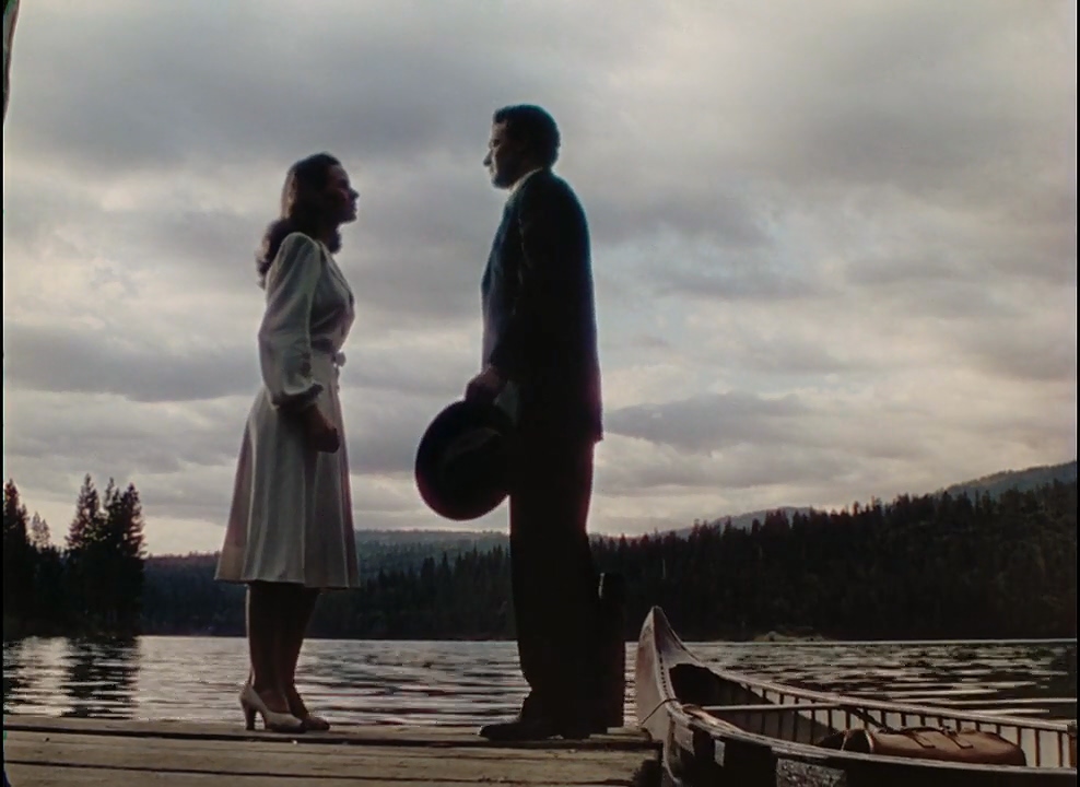 Jeanne Crain and Cornel Wilde in Leave Her to Heaven (1945)