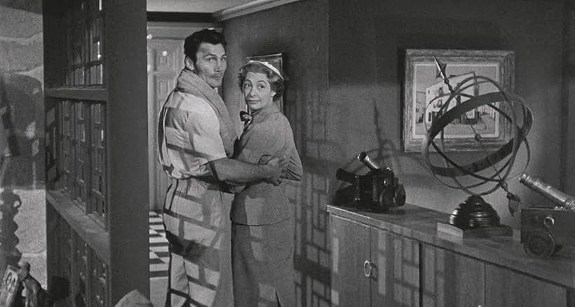 Jack Palance and Ilka Chase in The Big Knife (1955)