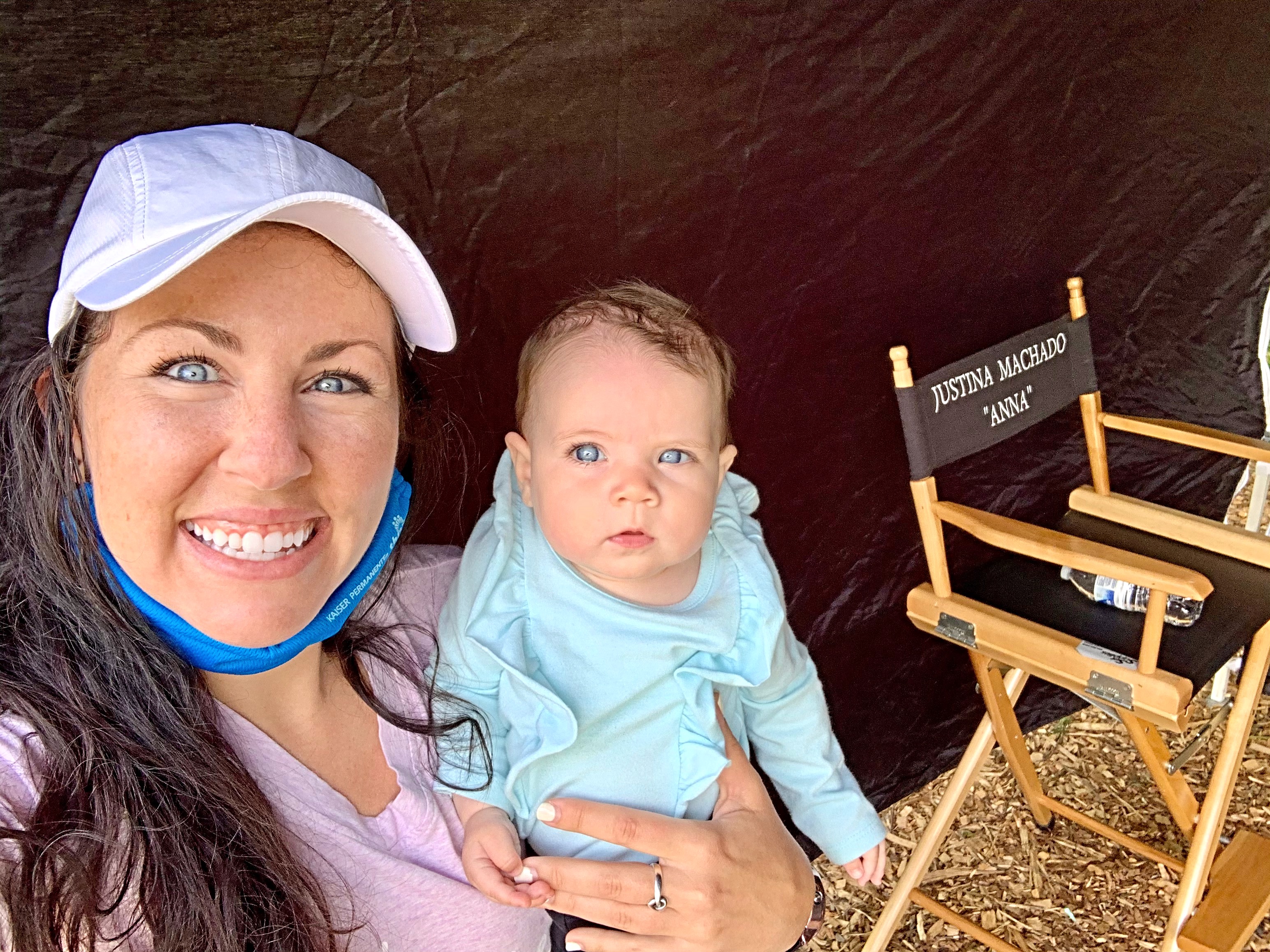 On set with her Daughter for a Lifetime Feature