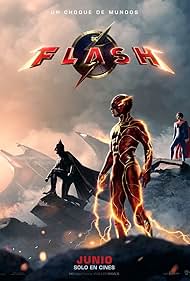 Michael Keaton, Ezra Miller, and Sasha Calle in Flash (2023)