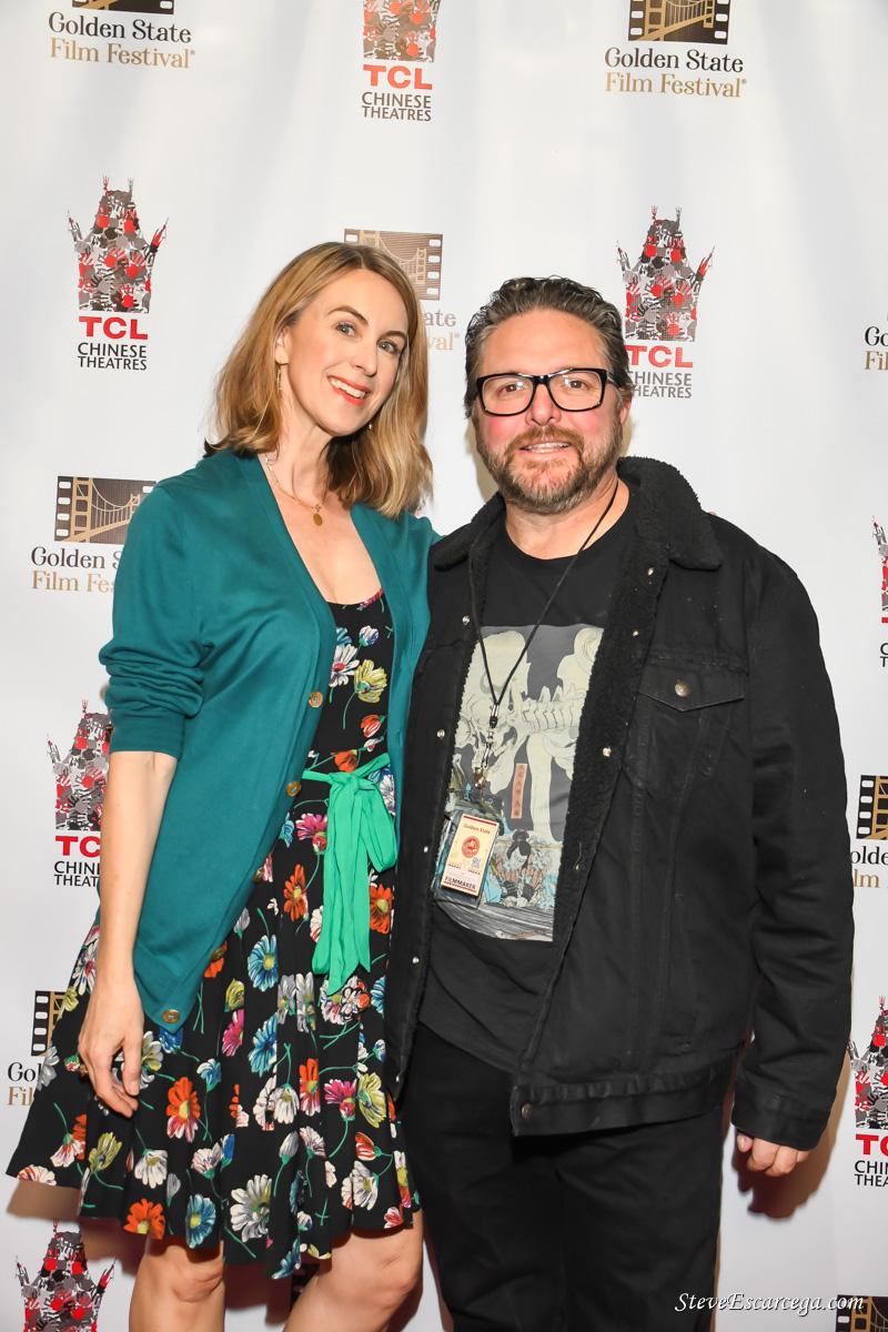 Cheryl Dent and filmmaker Steven James Thomas at the Golden State Film Festival for the premiere of 1-800-Choices.