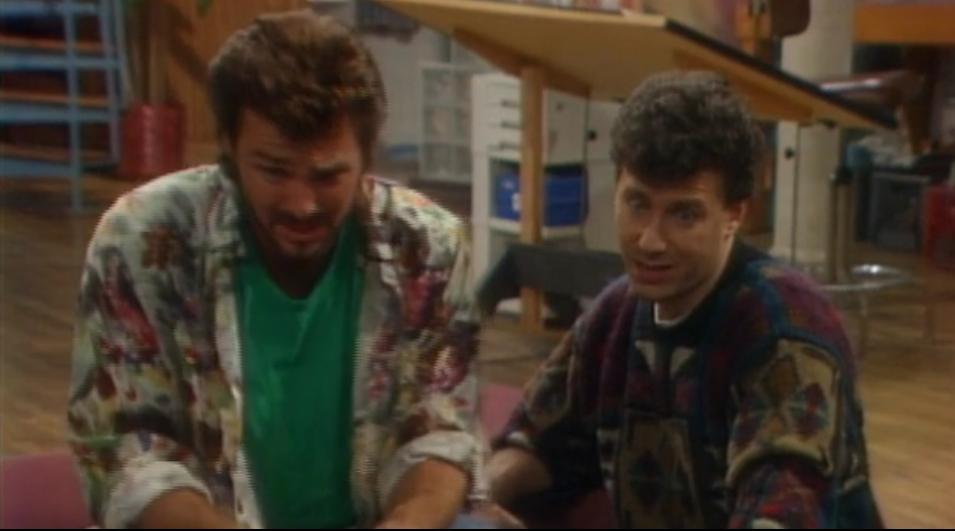 Paul Reiser and Greg Evigan in My Two Dads (1987)