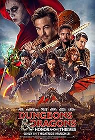 Hugh Grant, Michelle Rodriguez, Chris Pine, Daisy Head, Regé-Jean Page, Sophia Lillis, and Justice Smith in Dungeons & Dragons - L'onore dei ladri (2023)