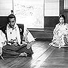 Toshirô Mifune and Isuzu Yamada in Kumonosu-jô (1957)