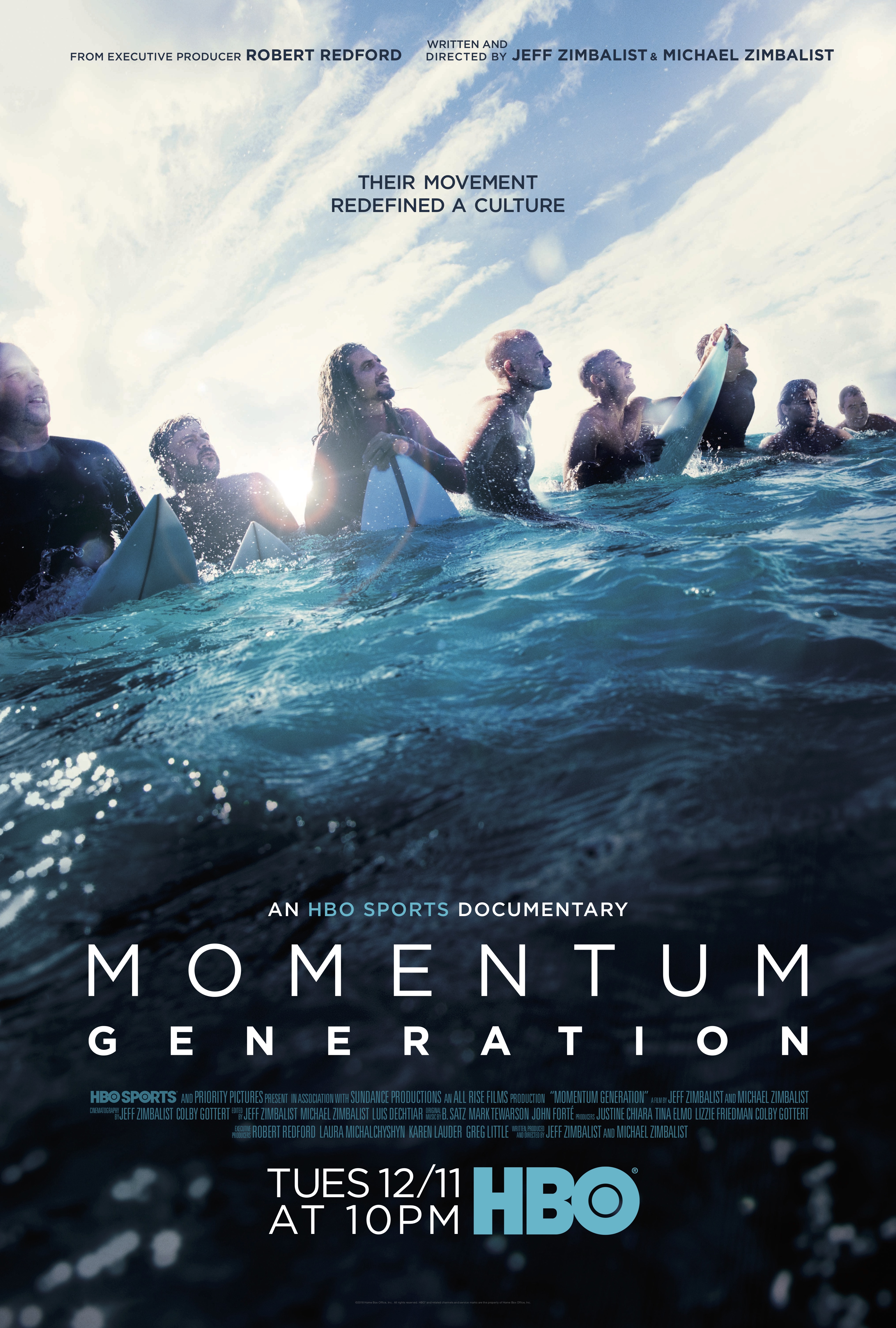 Kelly Slater, Shane Dorian, Taylor Knox, Rob Machado, Kalani Robb, Benji Weatherley, and Ross Williams in Momentum Generation (2018)