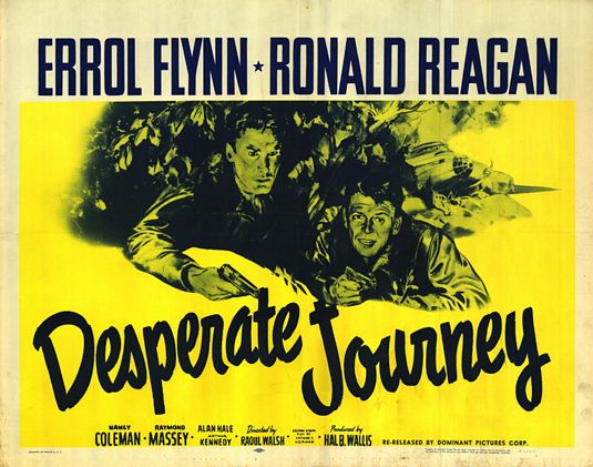 Errol Flynn and Ronald Reagan in Desperate Journey (1942)