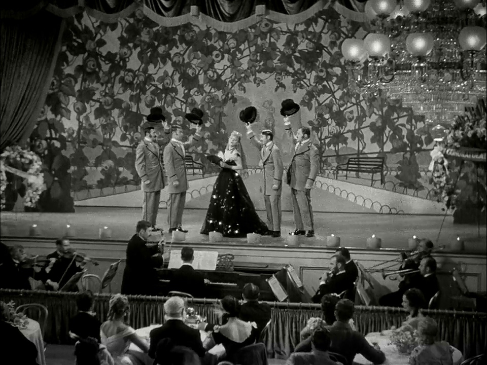 Tyrone Power, Phyllis Brooks, Berton Churchill, Alice Faye, and Kirby Grant in In Old Chicago (1938)