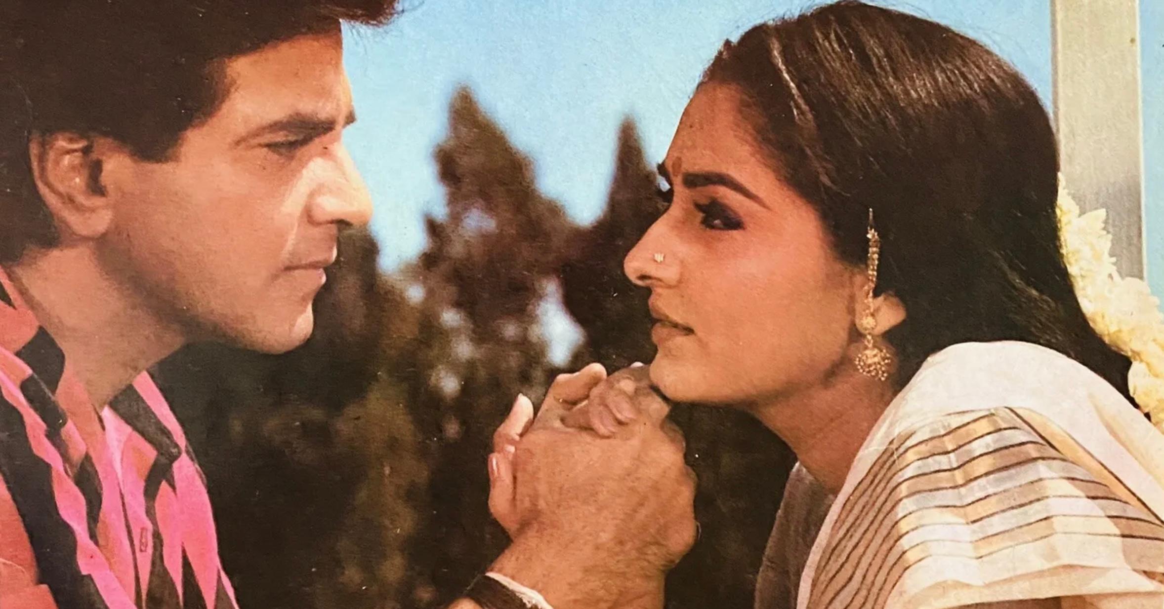 Jaya Prada and Jeetendra in Sanjog (1985)