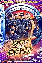 Abhishek Bachchan, Shah Rukh Khan, Boman Irani, Sonu Sood, Deepika Padukone, and Vivaan Shah in Happy New Year (2014)