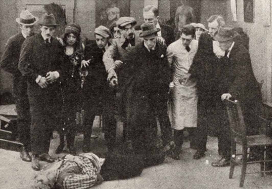 George Beranger, Gladys Brockwell, Francis McDonald, Henry B. Walthall, and Paul Weigel in The She-Devil (1916)