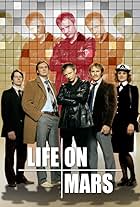 Philip Glenister, Marshall Lancaster, John Simm, Liz White, and Dean Andrews in Life on Mars (2006)