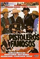 Fernando Almada, Mario Almada, Lorenzo de Monteclaro, and Álvaro Zermeño in Pistoleros famosos (1981)