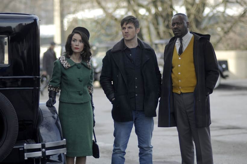 Malcolm Barrett, Abigail Spencer, and Matt Lanter in Timeless (2016)