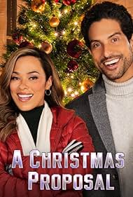 Adam Rodriguez and Jessica Camacho in A Christmas Proposal (2021)