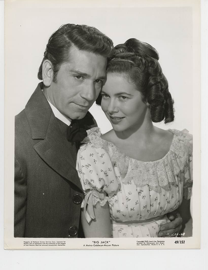 Richard Conte and Vanessa Brown in Big Jack (1949)