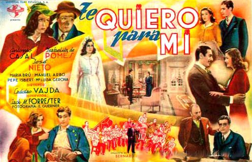 Manuel Arbó, María Brú, Antonio Casal, María Luisa Gerona, José Isbert, José Nieto, and Isabel de Pomés in Te quiero para mí (1944)