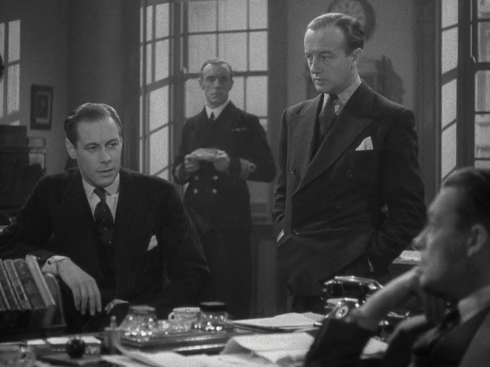 Rex Harrison, Roland Culver, and Wyndham Goldie in Night Train to Munich (1940)