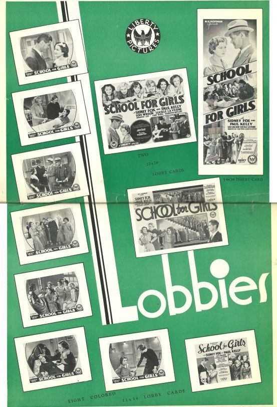 Lona Andre, Dorothy Appleby, Kathleen Burke, Helen Foster, Sidney Fox, Russell Hopton, Paul Kelly, Lucille La Verne, Dorothy Lee, Anna Q. Nilsson, Anne Shirley, Barbara Weeks, Lois Wilson, and Toby Wing in School for Girls (1934)