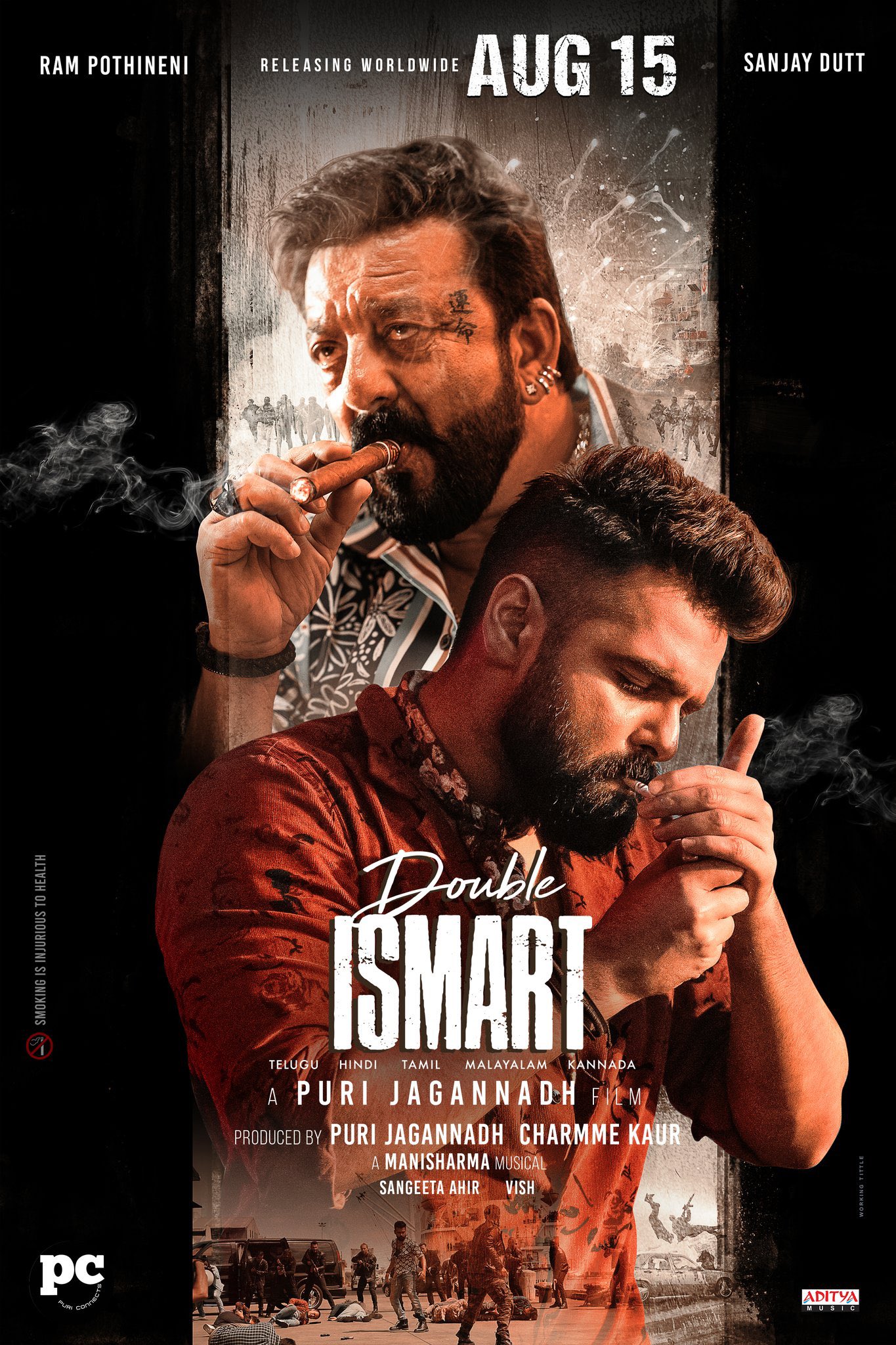 Sanjay Dutt and Ram Pothineni in Double Ismart (2024)