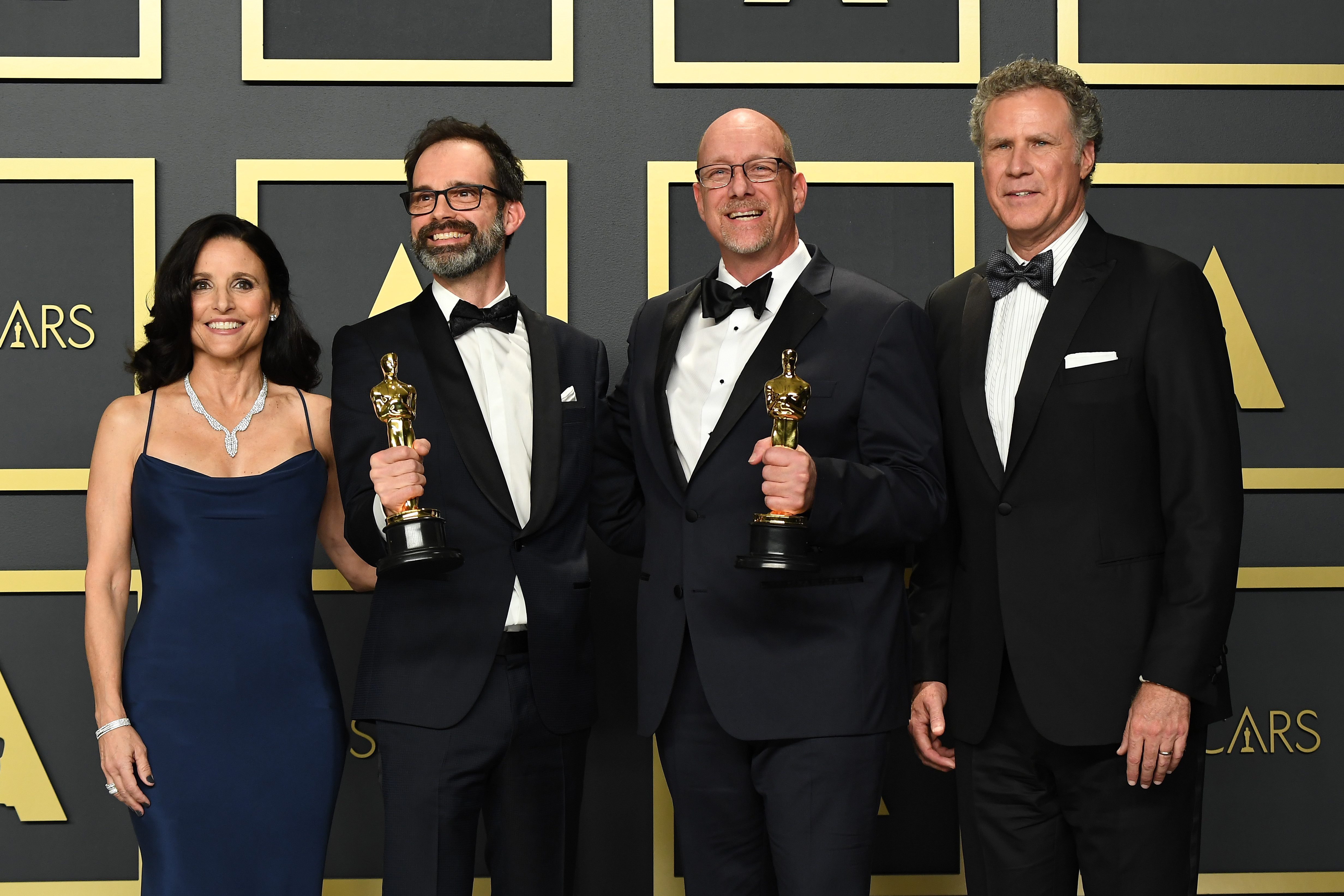 Julia Louis-Dreyfus, Will Ferrell, Andrew Buckland, and Michael McCusker at an event for The Oscars (2020)