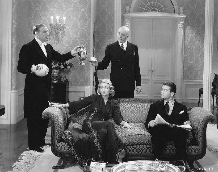 Constance Bennett, Tom Brown, Clarence Kolb, and Alan Mowbray in Merrily We Live (1938)