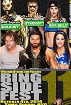 Dustin Rhodes, Cody Rhodes, Brie Garcia, Nikki Garcia, Jonathan Good, and Joe Anoa'i in WWE at Ringside Fest (2014)