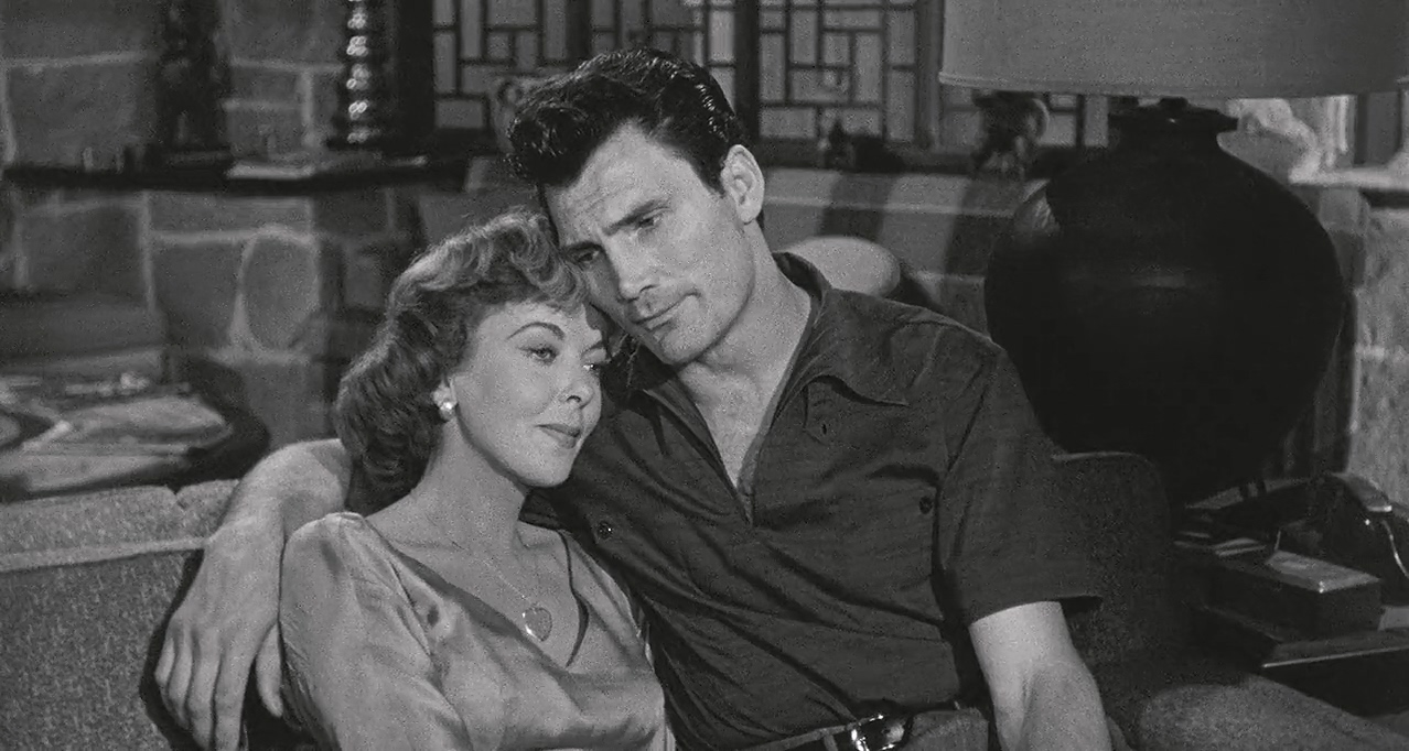 Jack Palance and Ida Lupino in The Big Knife (1955)