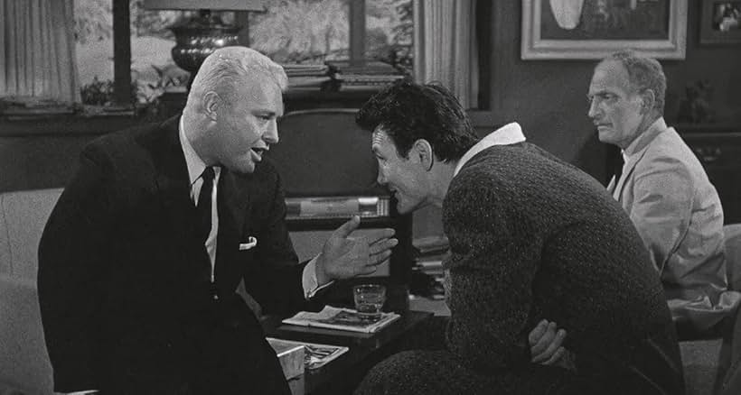 Jack Palance, Rod Steiger, and Everett Sloane in The Big Knife (1955)