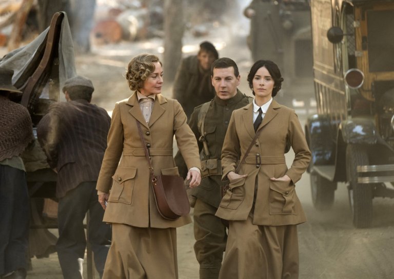 Abigail Spencer, Susanna Thompson, and Jonathan Stanley in Timeless (2016)