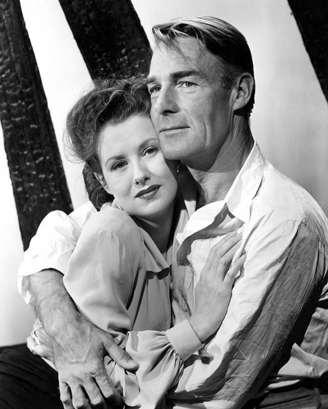 Randolph Scott and Ruth Warrick in China Sky (1945)