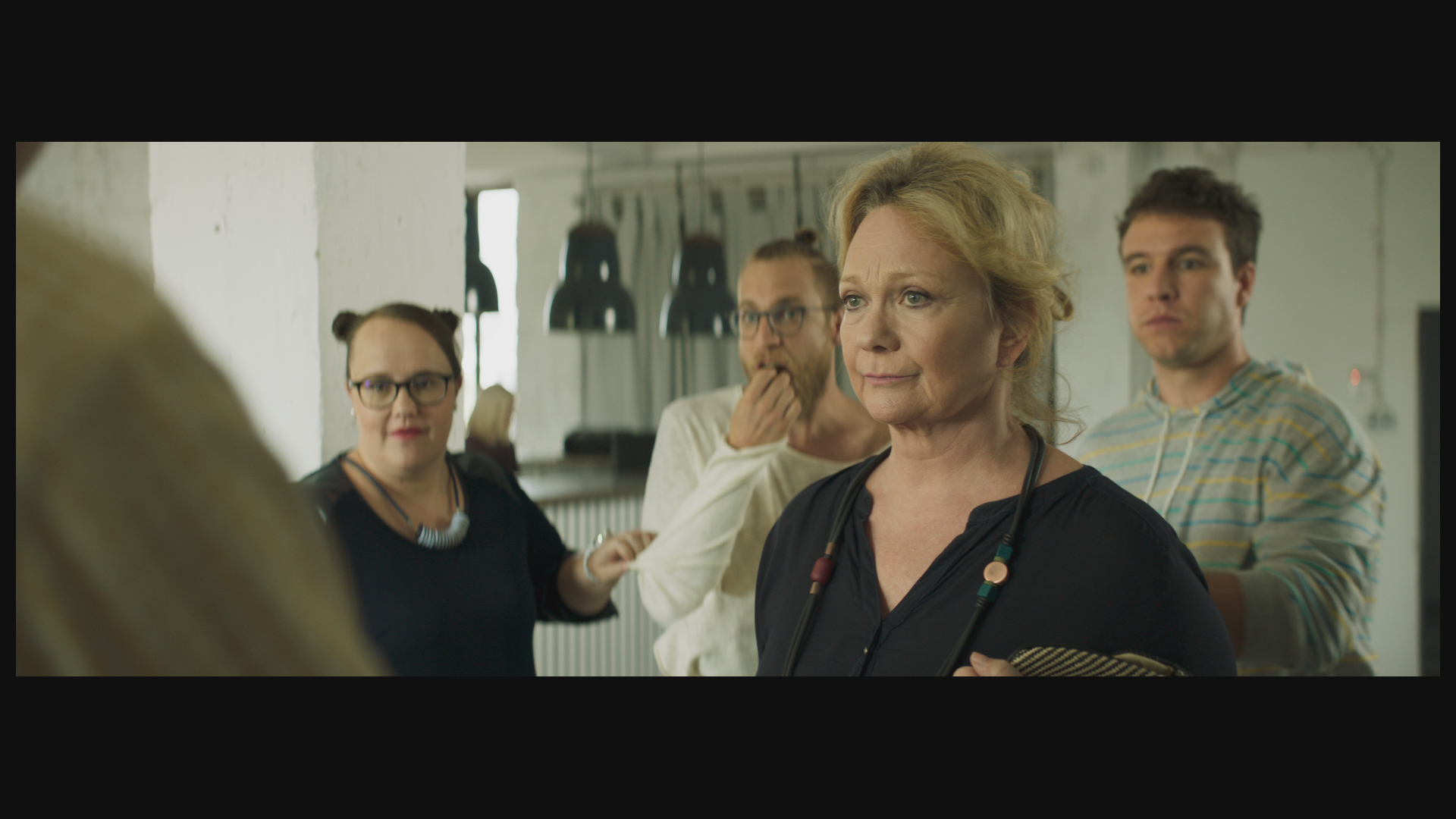 Juli Básti, Zsolt Dér, Andrea Balázs, and Áron Molnár in Neither with You (2019)