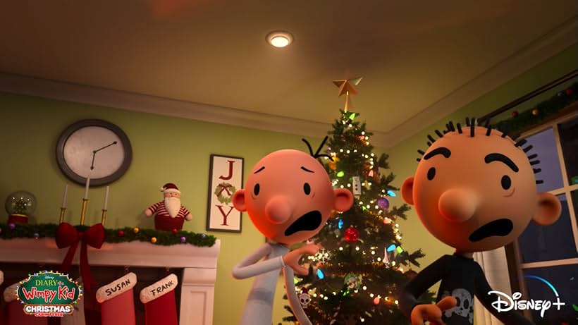 Hunter Dillon and Wesley Kimmel in Diary of a Wimpy Kid Christmas: Cabin Fever (2023)