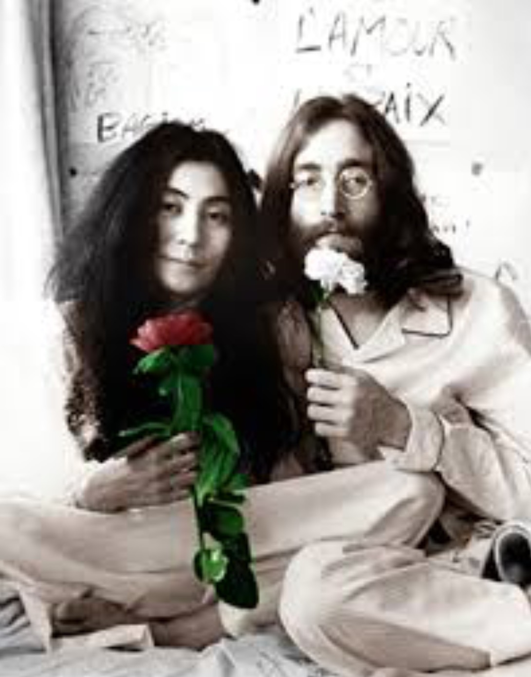 John Lennon and Yoko Ono in Imagine: John Lennon (1988)