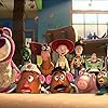 Tom Hanks, Joan Cusack, Michael Keaton, Tim Allen, Ned Beatty, John Ratzenberger, Wallace Shawn, Jodi Benson, Blake Clark, Estelle Harris, and Don Rickles in Toy Story 3 (2010)